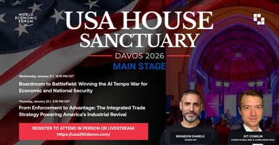 Exiger Execs Speaking at USA House at WEF 2026 Annual Meeting in Davos